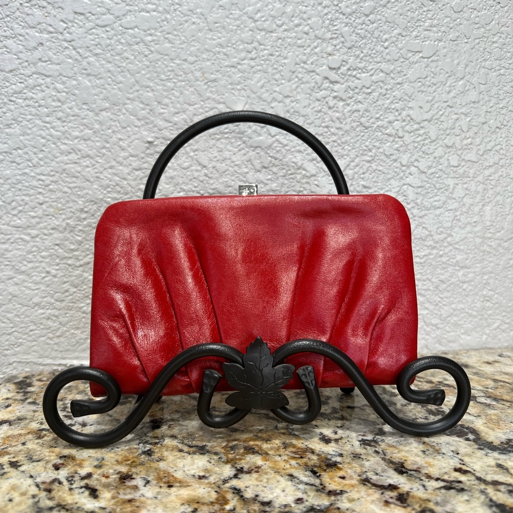 Red HOBO Wallet Leather